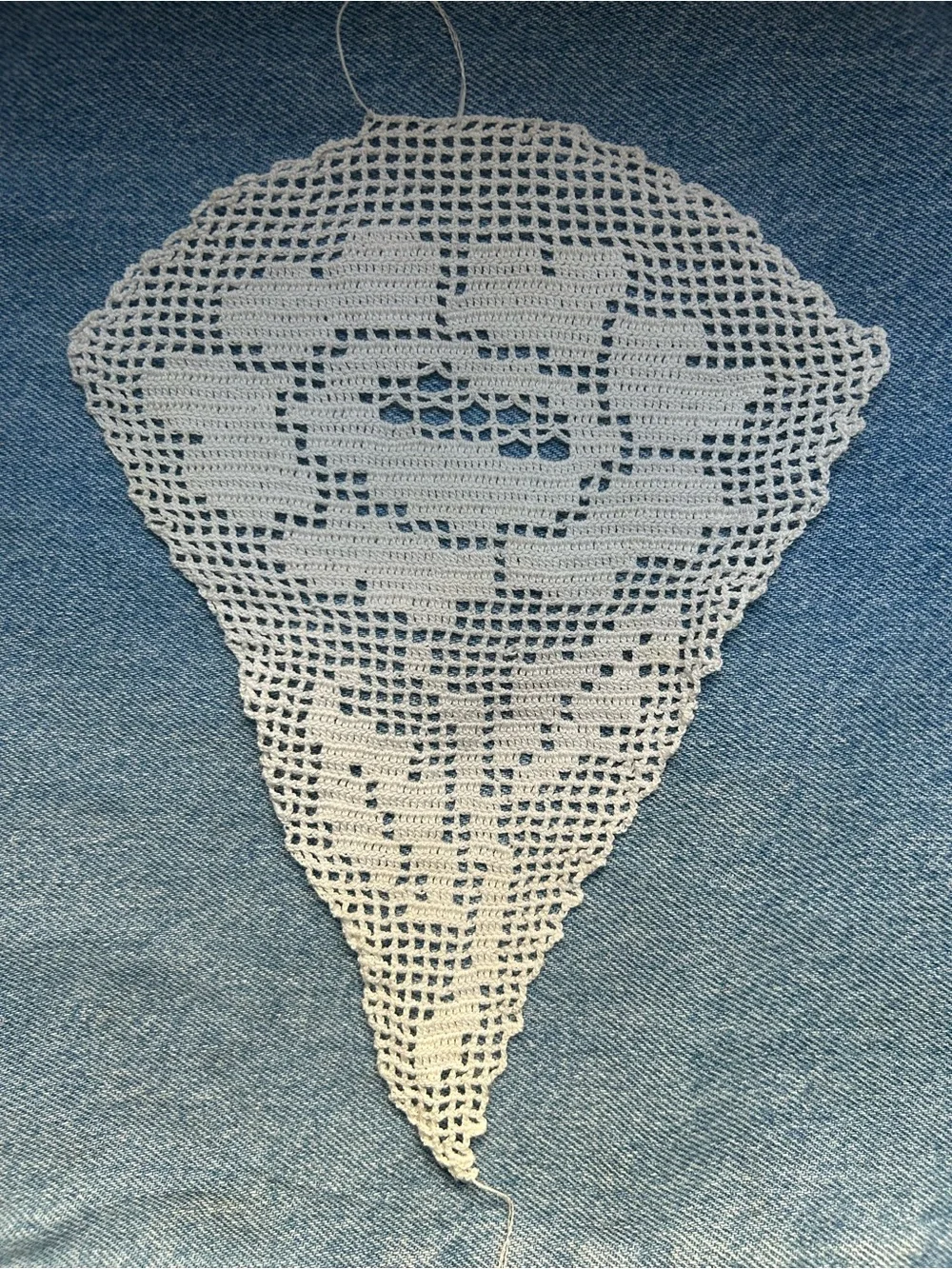 3 pieces of vintage crochet work